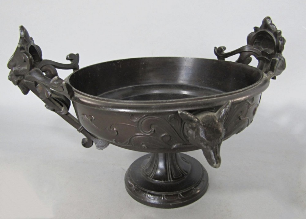 C19th Grand tour bronze tazza 