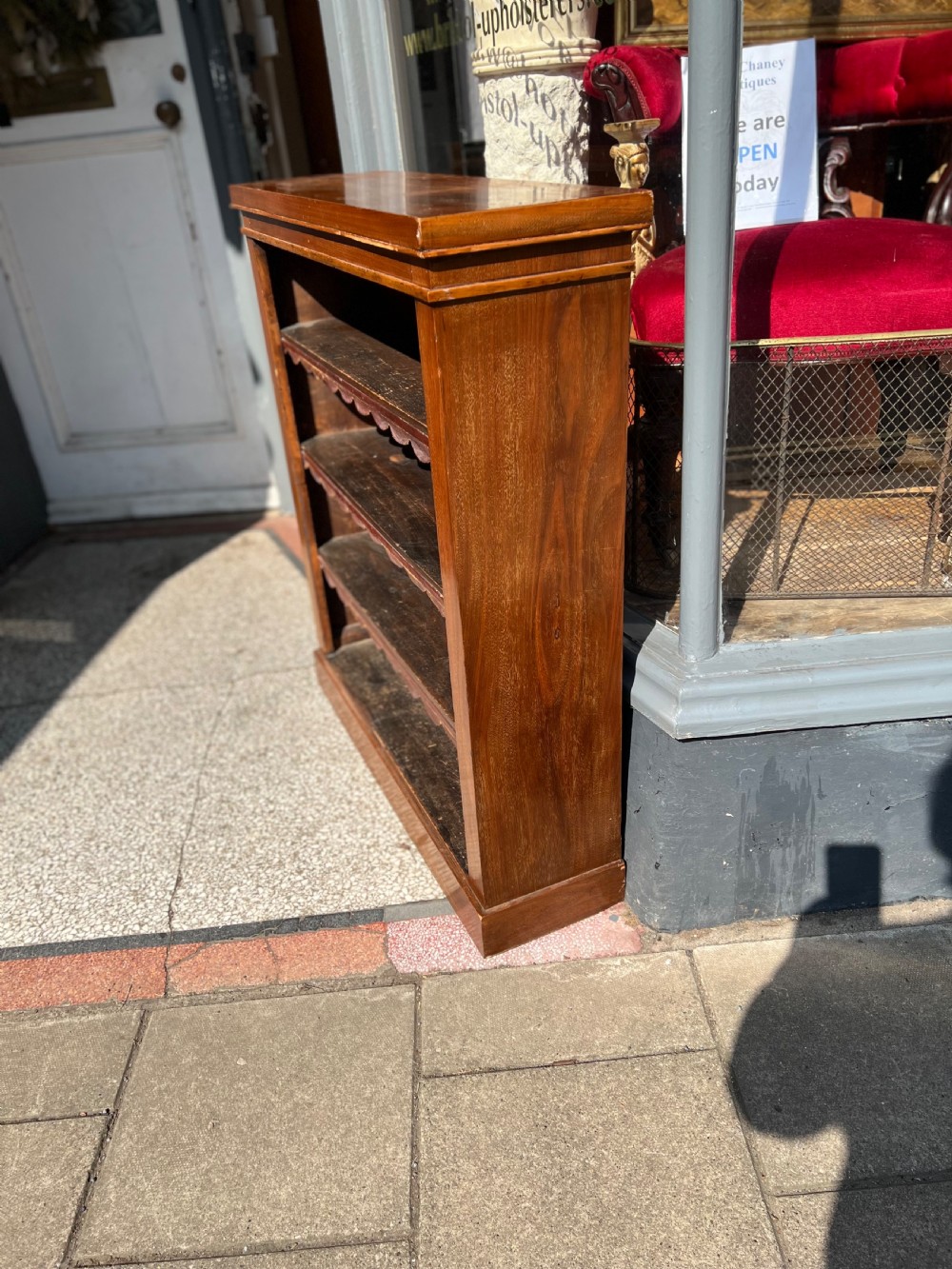 Small Walnut bookcase with adjustable shelves  View V