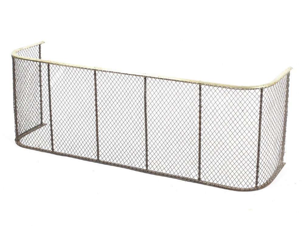 C19th brass and iron nursery fender 