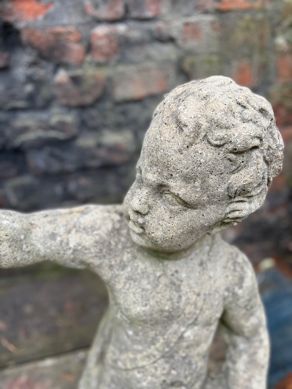 Large pair of putti holding aloft fruit  View VI