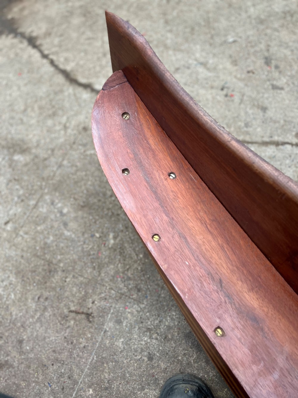 Large boatbuilders half model of a boat  View V