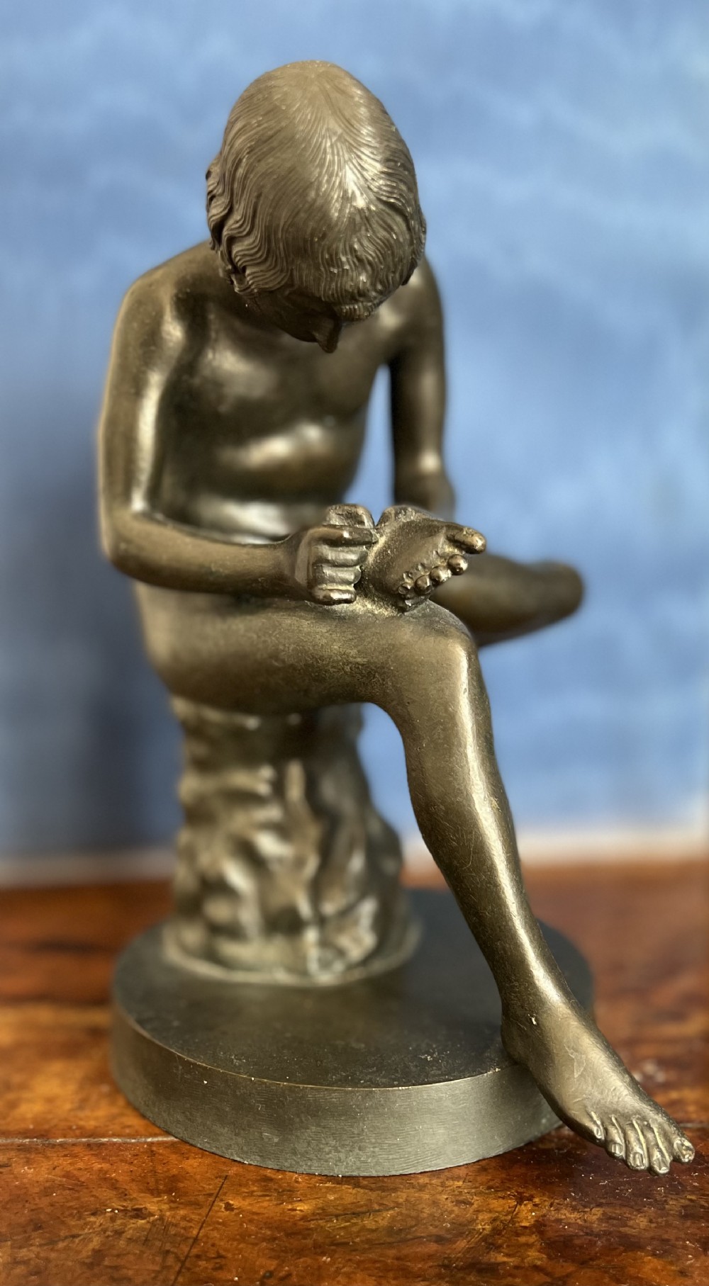 C19th bronze of spinario 