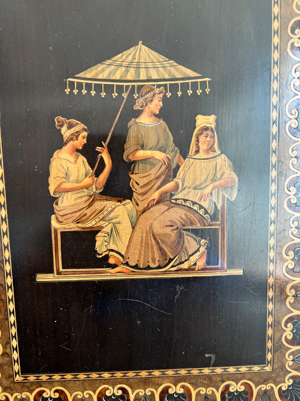 C19th sorrento inlaid blotter folder View III