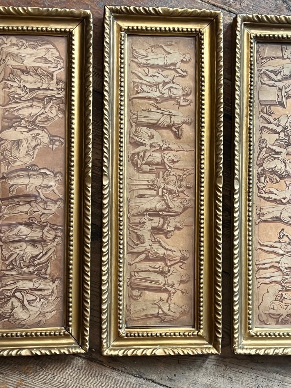 Set of four bartolozzi engravings in giltwood frames View IV