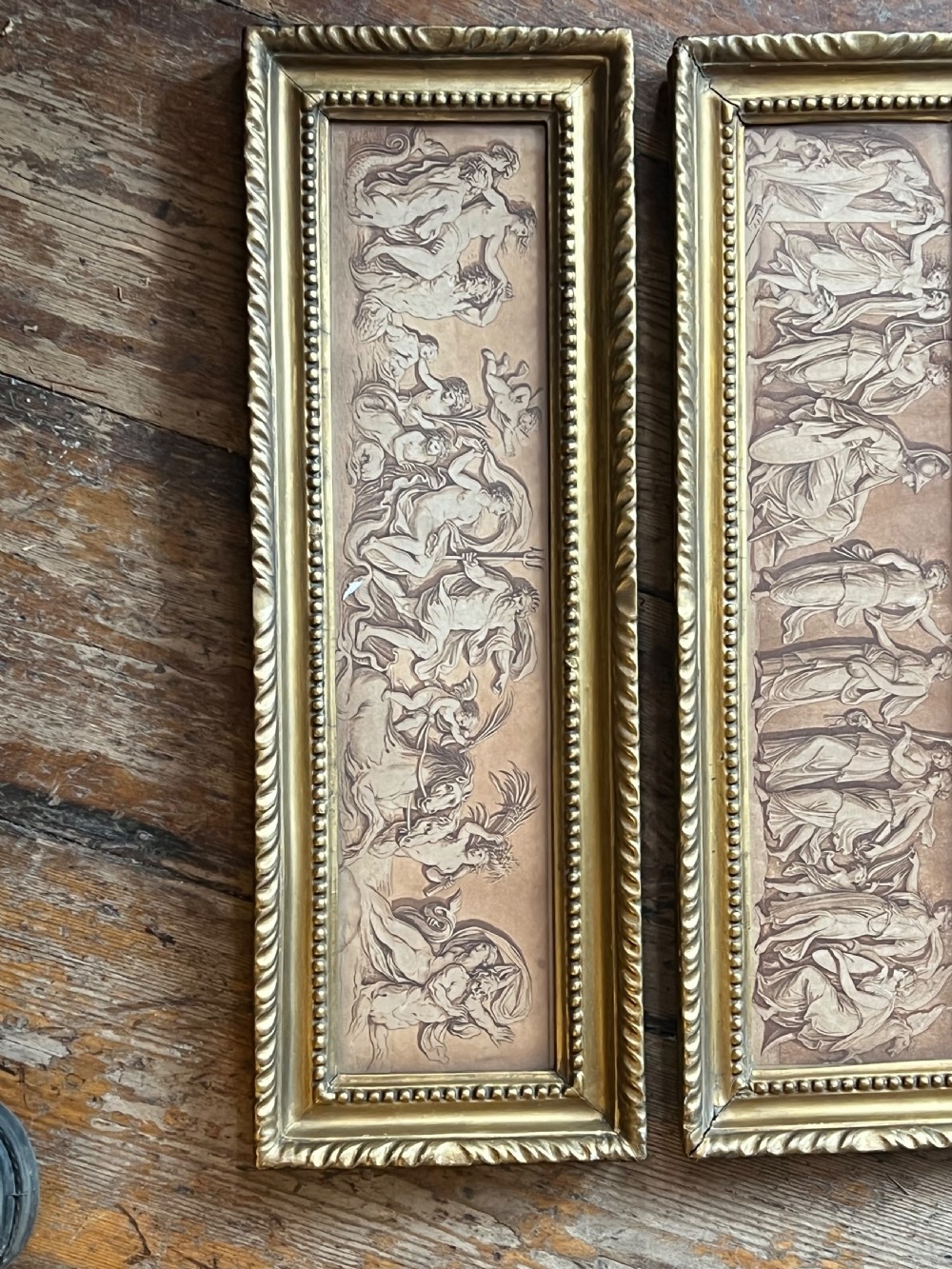 Set of four bartolozzi engravings in giltwood frames View V