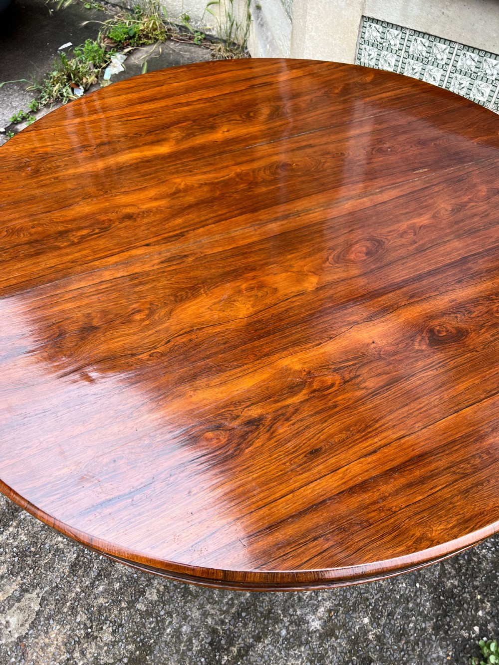 C19th Large rosewood circular dining table  View IV