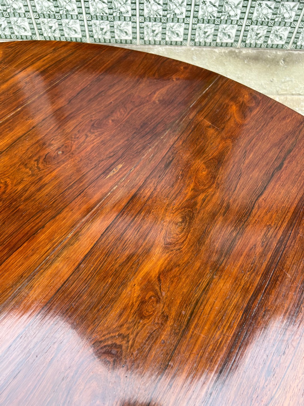 C19th Large rosewood circular dining table  View IX