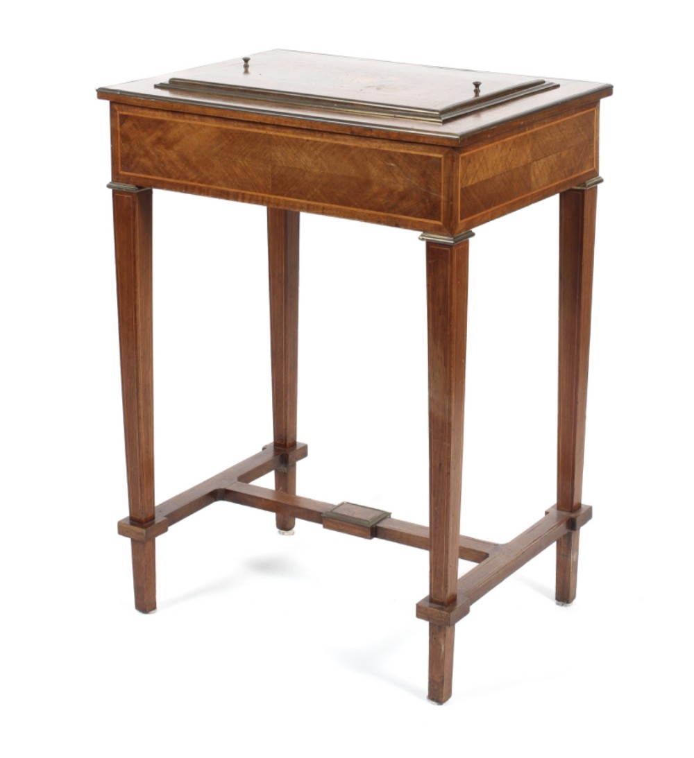 C19th marquetry inlaid planter 