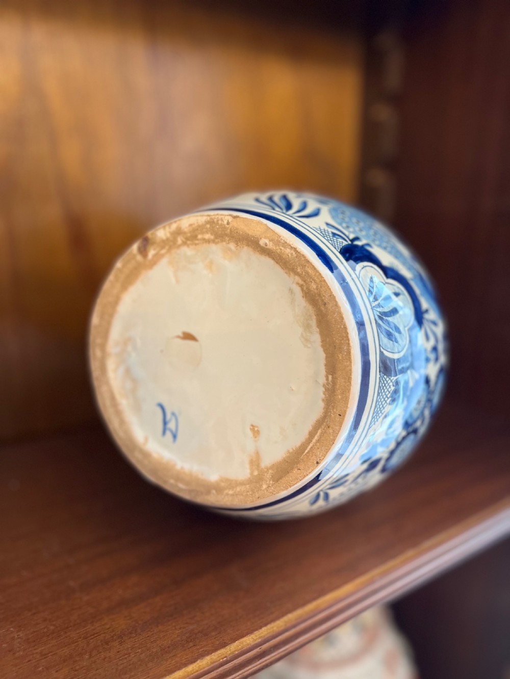 Pair of delft gourd shaped vases C1900-1910 View V