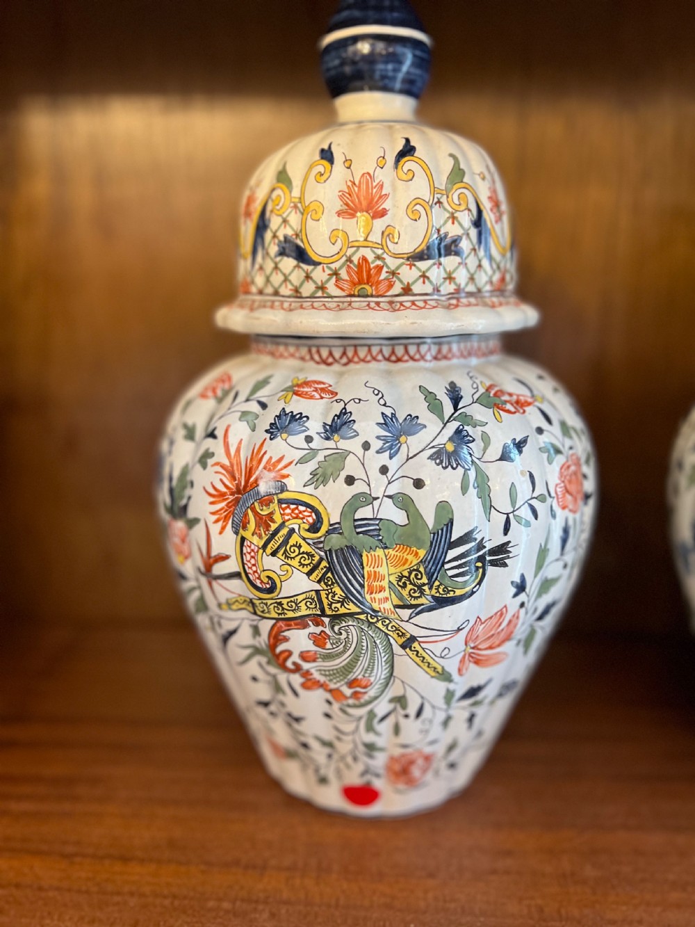Pair of delft vase and covers circa 1930s View IV
