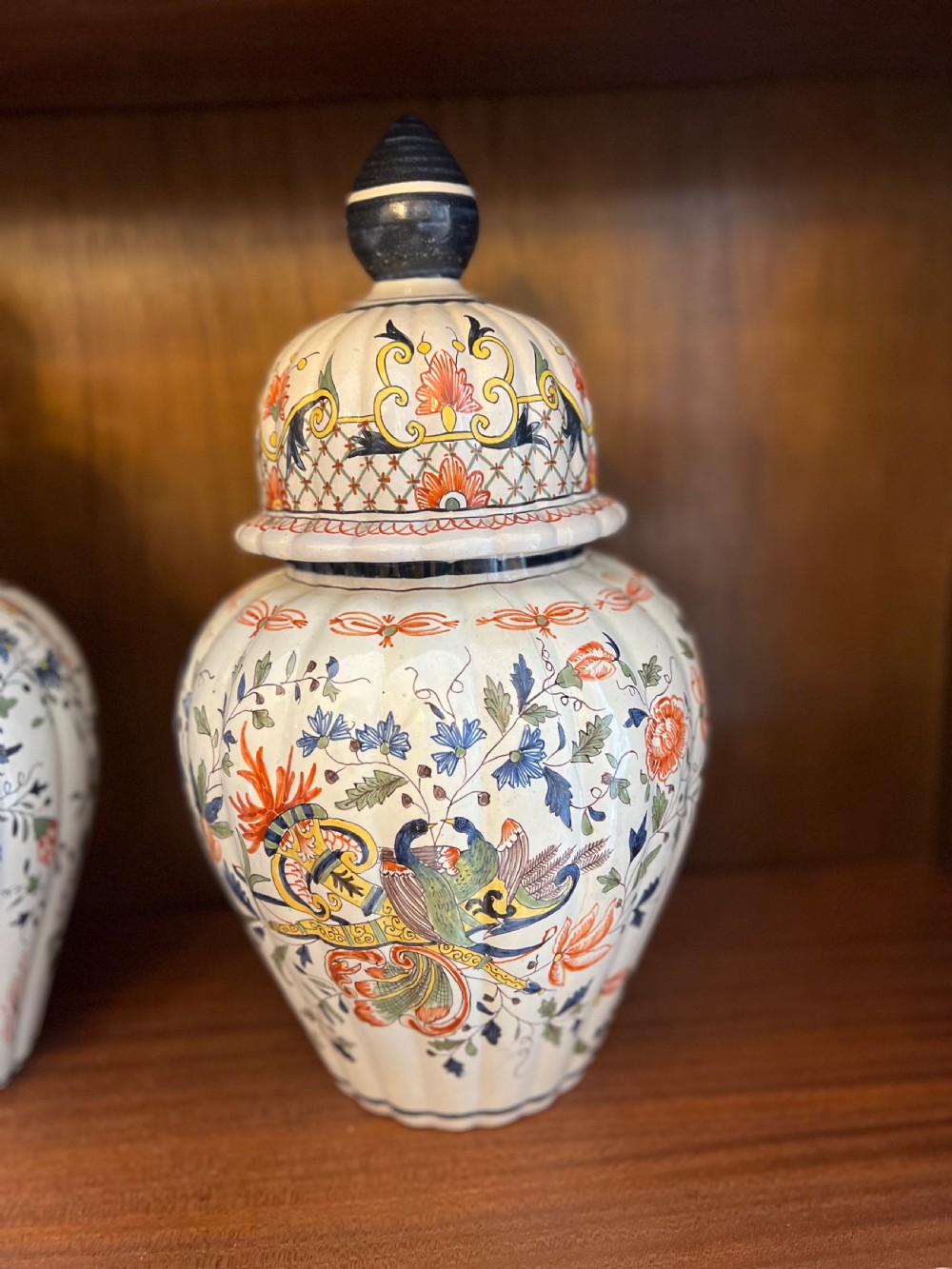 Pair of delft vase and covers circa 1930s View V