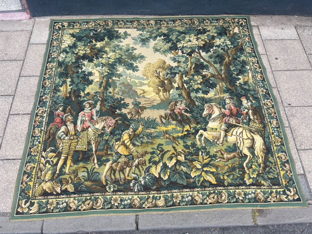 Large tapestry of hunting party in woodland  View II