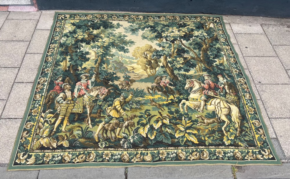 Large tapestry of hunting party in woodland  View IV