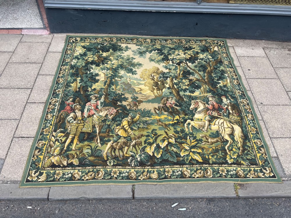 Large tapestry of hunting party in woodland  View VI