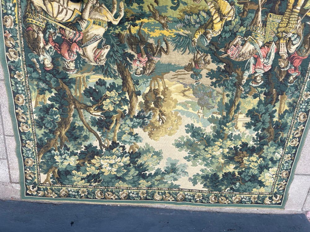 Large tapestry of hunting party in woodland  View VIII