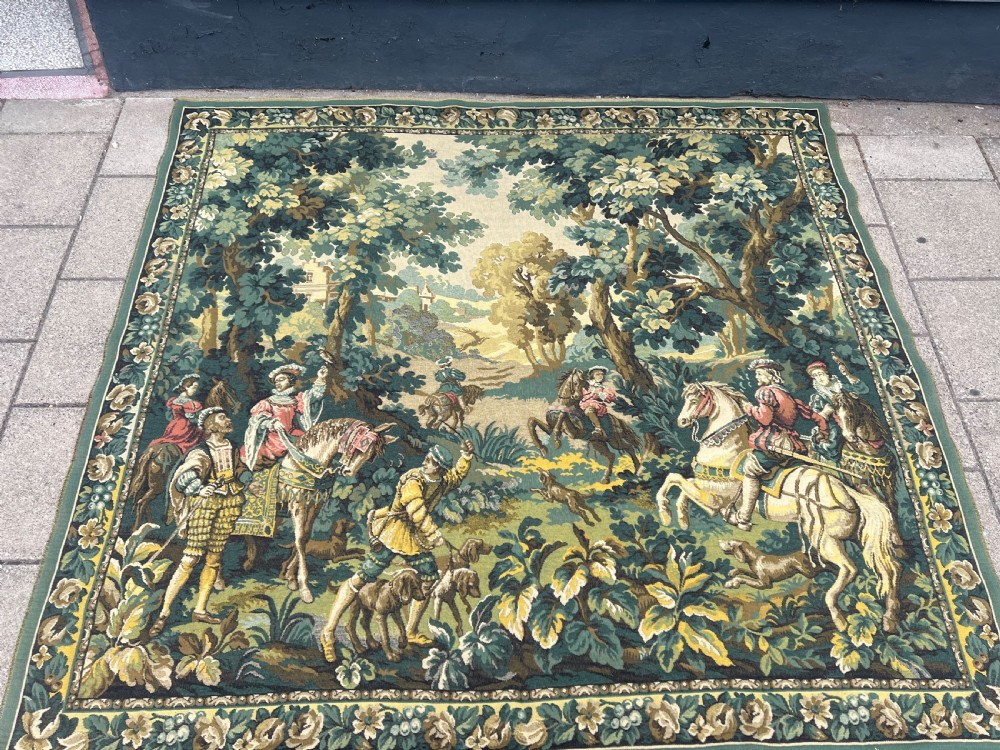 Large tapestry of hunting party in woodland  View XIII