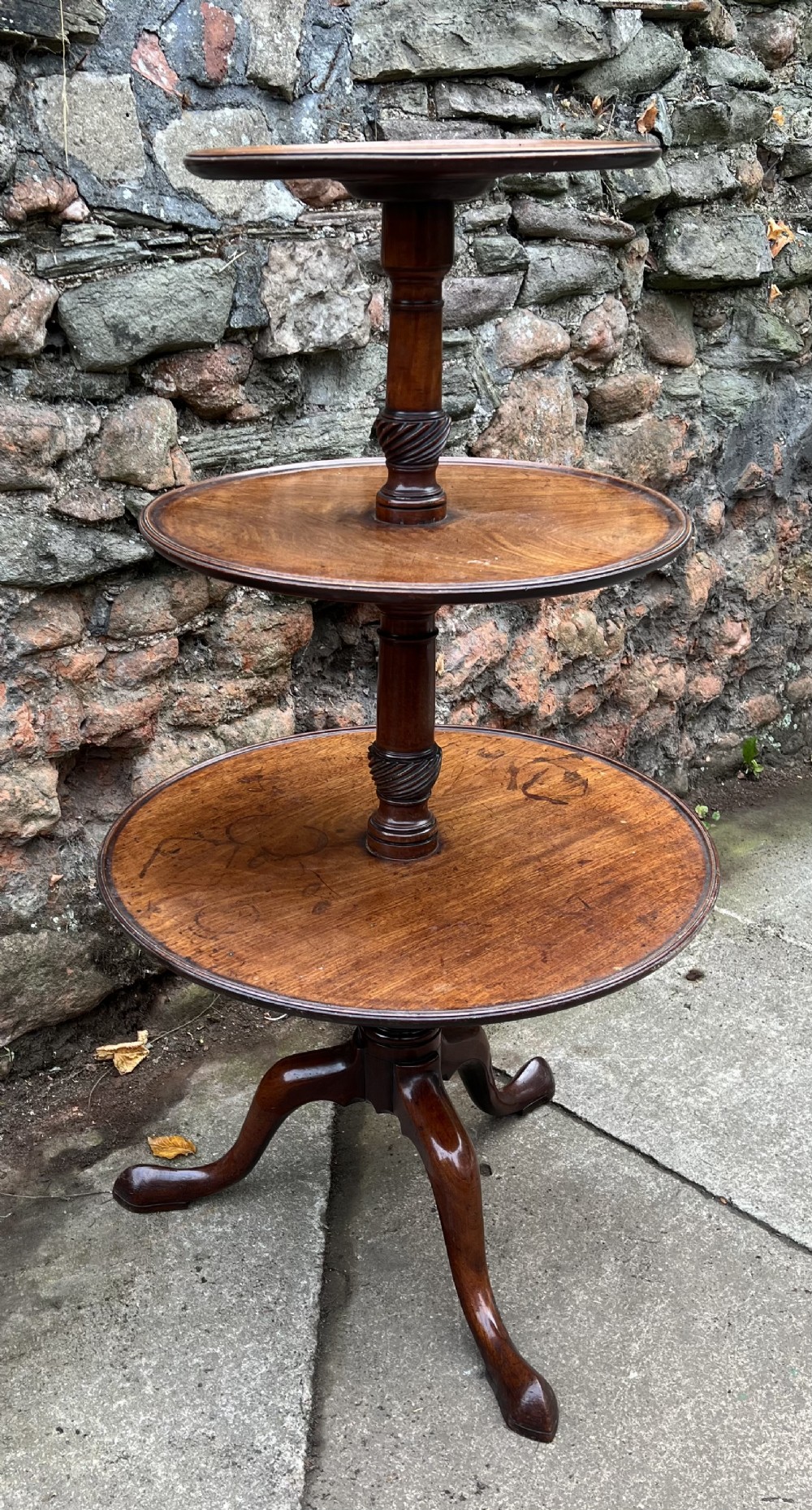 George III mahogany dumb waiter 