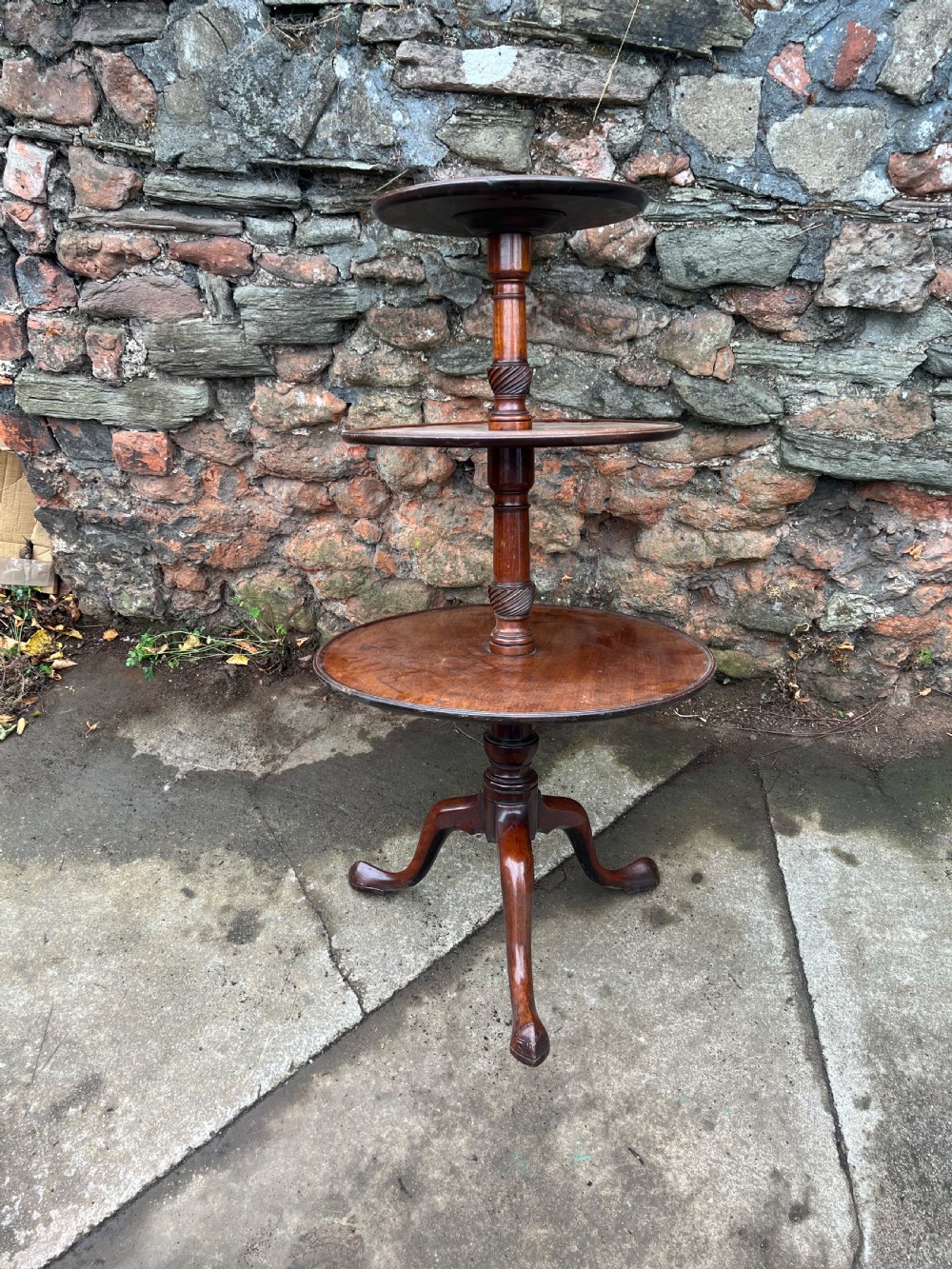 George III mahogany dumb waiter  View III