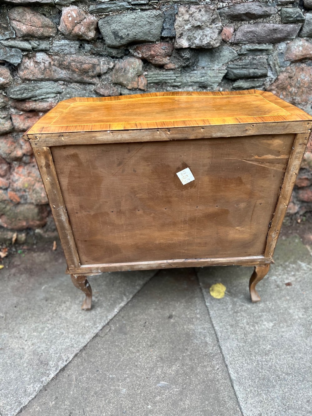 Small early C20th bookcase veneered in walnut  View V
