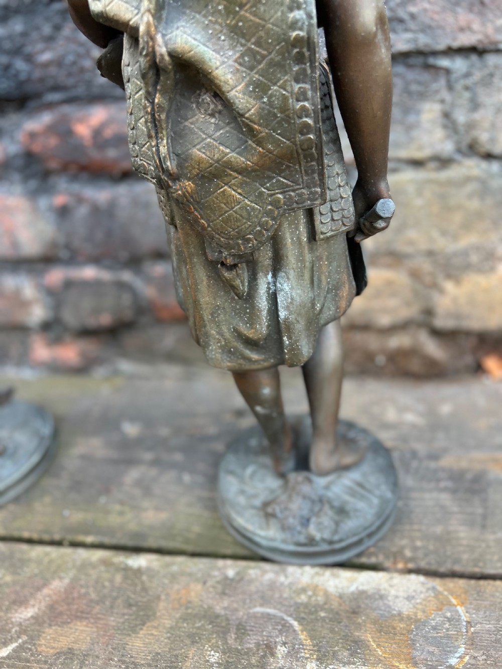 Pair of spelter native South American Indians by Jean Jules B salmson ( 1823-1902 )  View IV