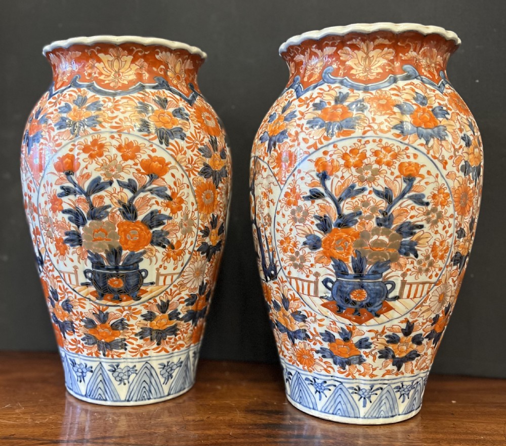 Pair of C19th Imari vases 