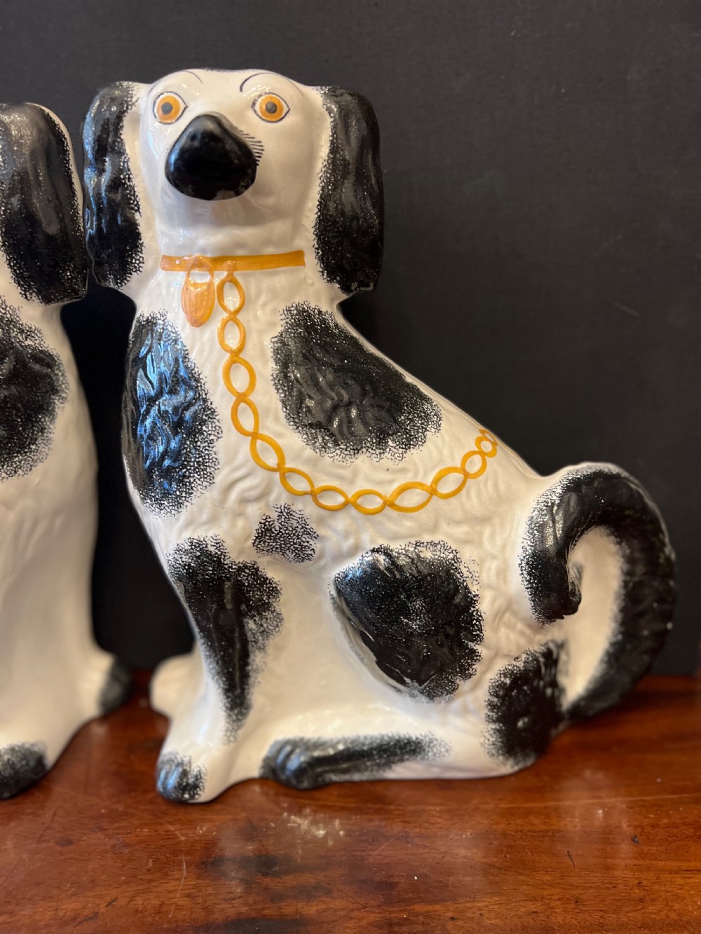 Pair of large Staffordshire dogs  View III