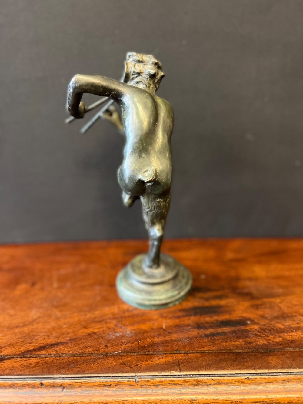 C19th grand tour bronze figure of pan  View III