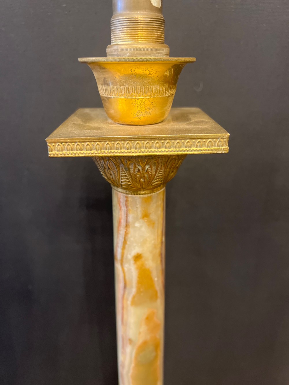 Pair of table lamps onyx and ormolu  View II