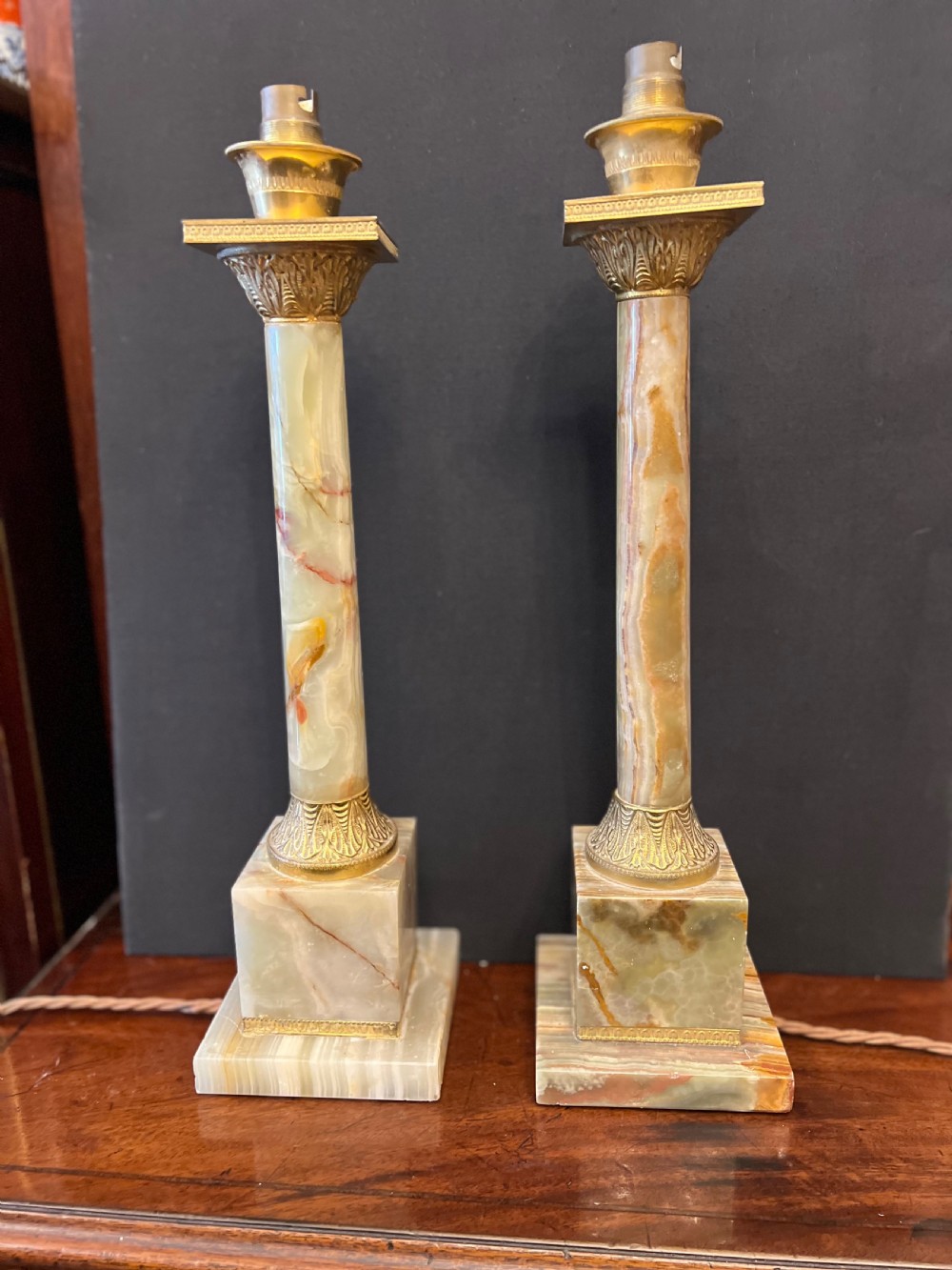 Pair of table lamps onyx and ormolu  View IV