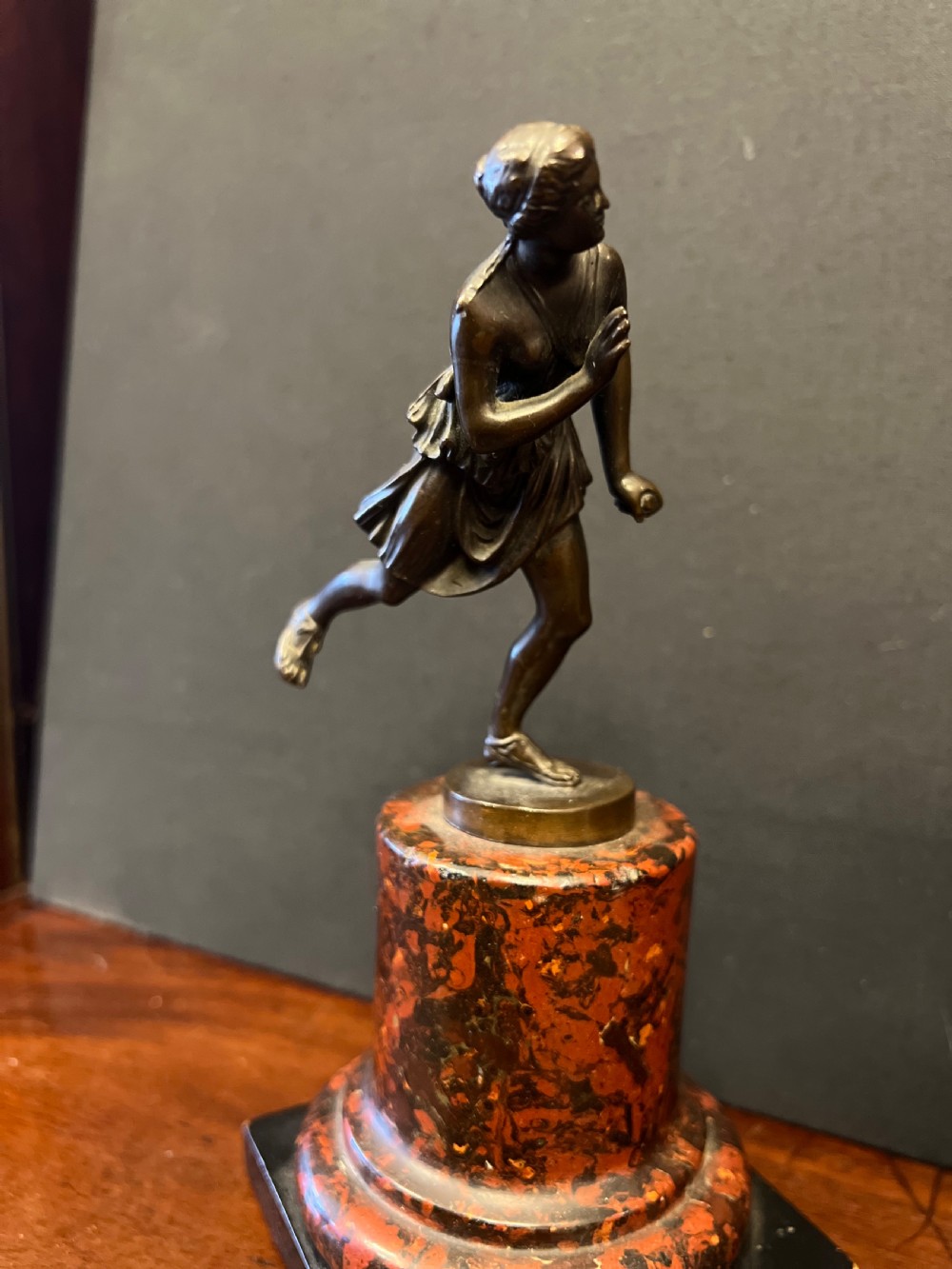 F. Barbedienne(1810-1892) patinated bronzes of hippomenes and Atlanta  View II