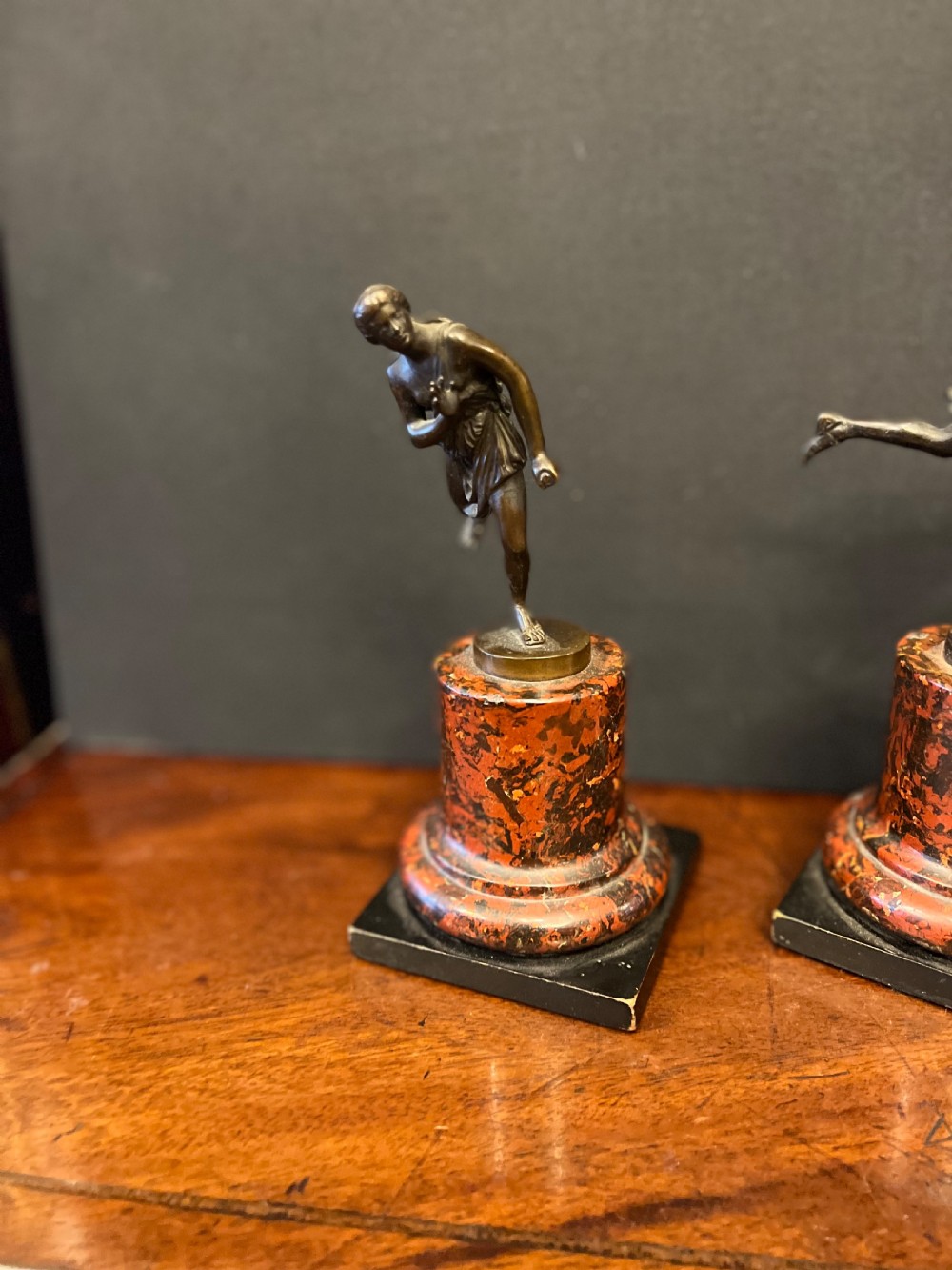 F. Barbedienne(1810-1892) patinated bronzes of hippomenes and Atlanta  View III