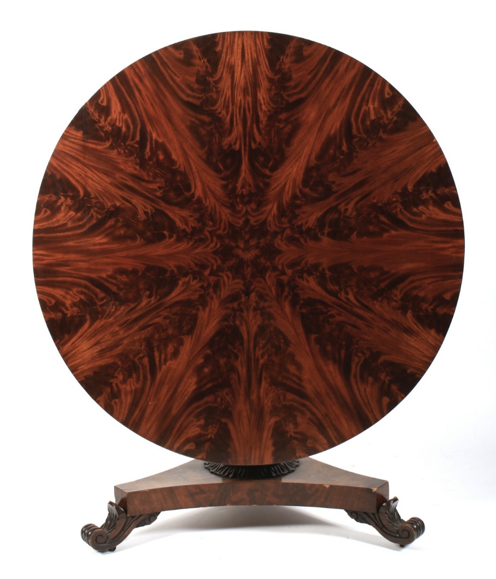 William IV aflame mahogany circular dining table 