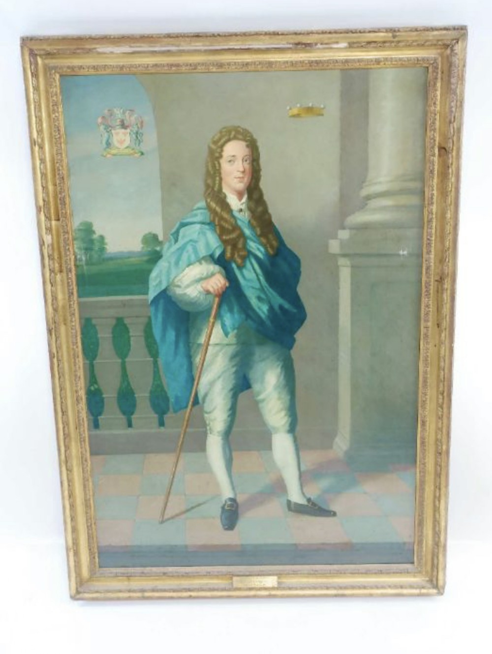Oil painting on canvas Portrait of Almericus de Courtney 23rd lord Kinsdale ward of Charles II