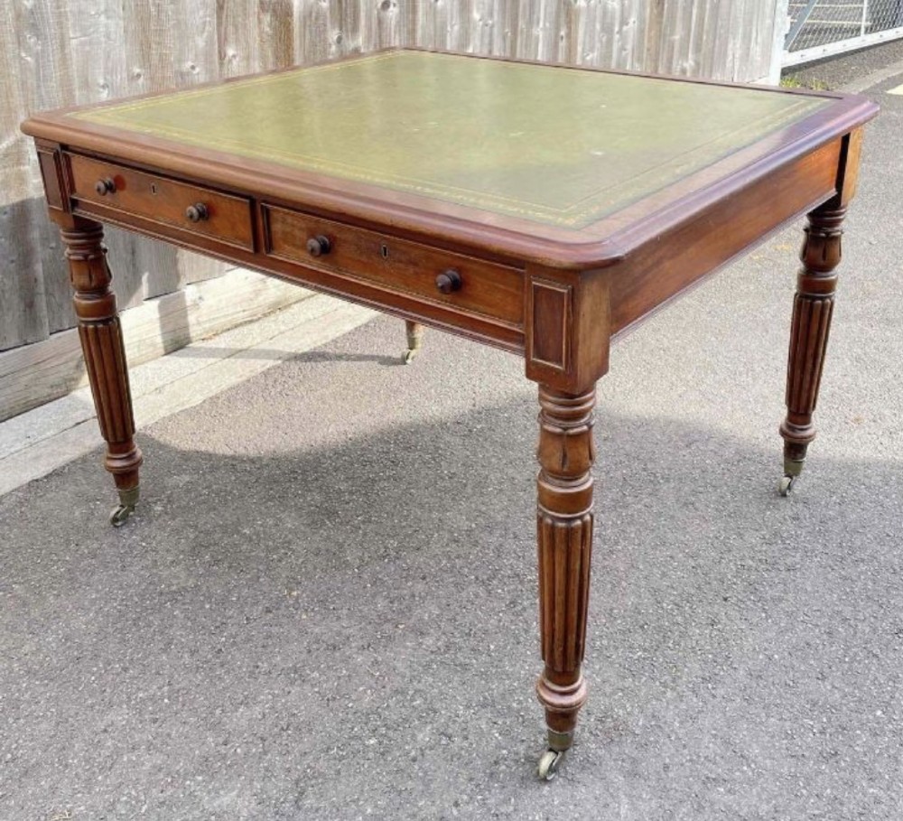 C19th gillows manner mahogany library table 