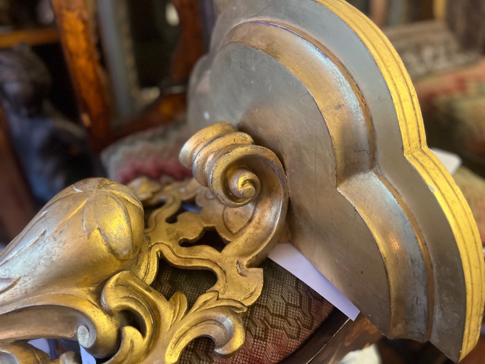 Pair of large C19th carved giltwood brackets  View IV