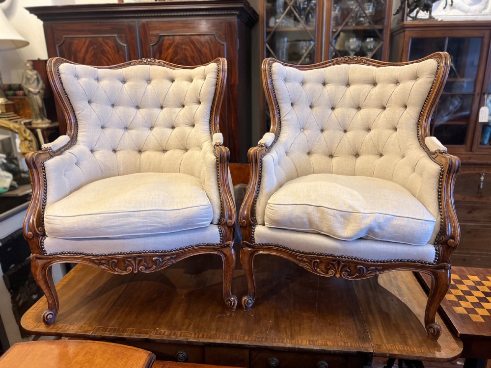 Pair of French fautiel armchairs  View II