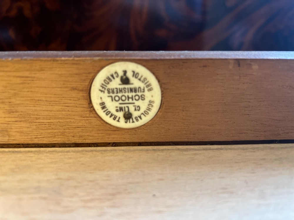 Tall walnut chest of 10 drawers with brass cup handles  View III
