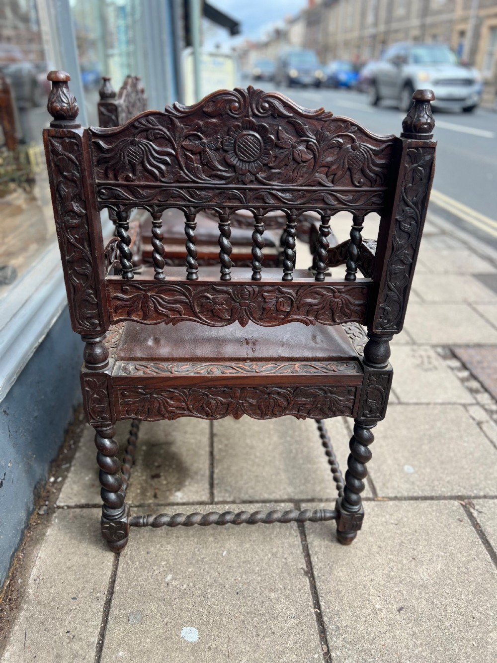 Pair of Dutch colonial chairs Batavia C1680-1720  View VII
