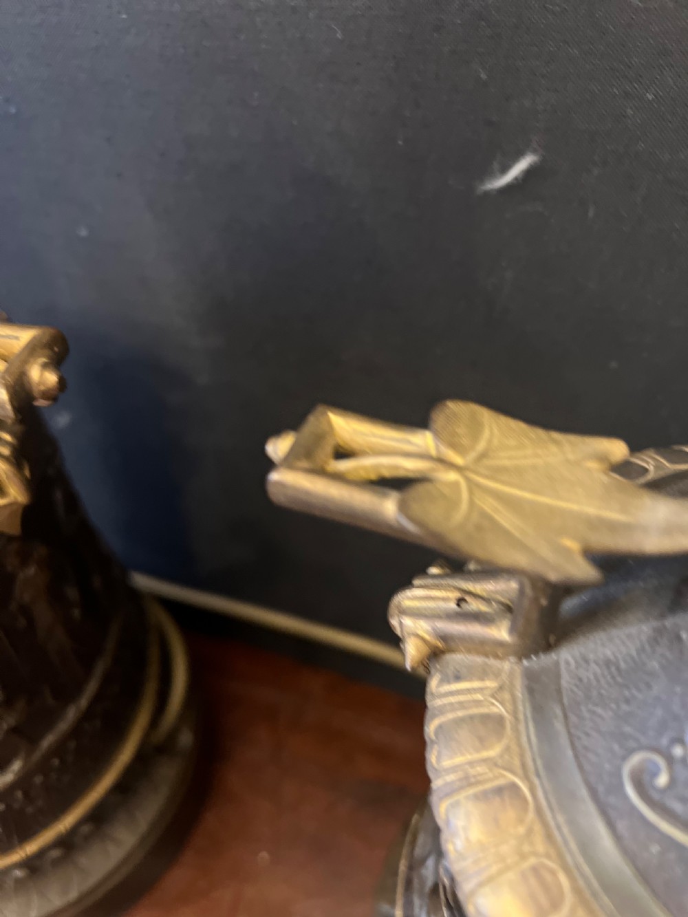 C19th pair of grand tour bronze and ormolu lamps  View VIII