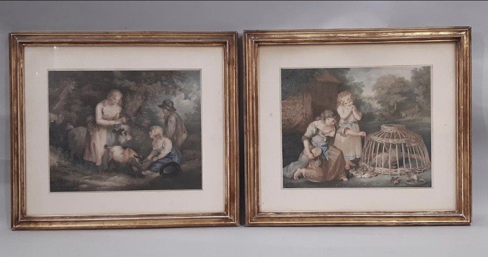Pair of stipple engravings after Joshua Reynolds (1723-1792) 