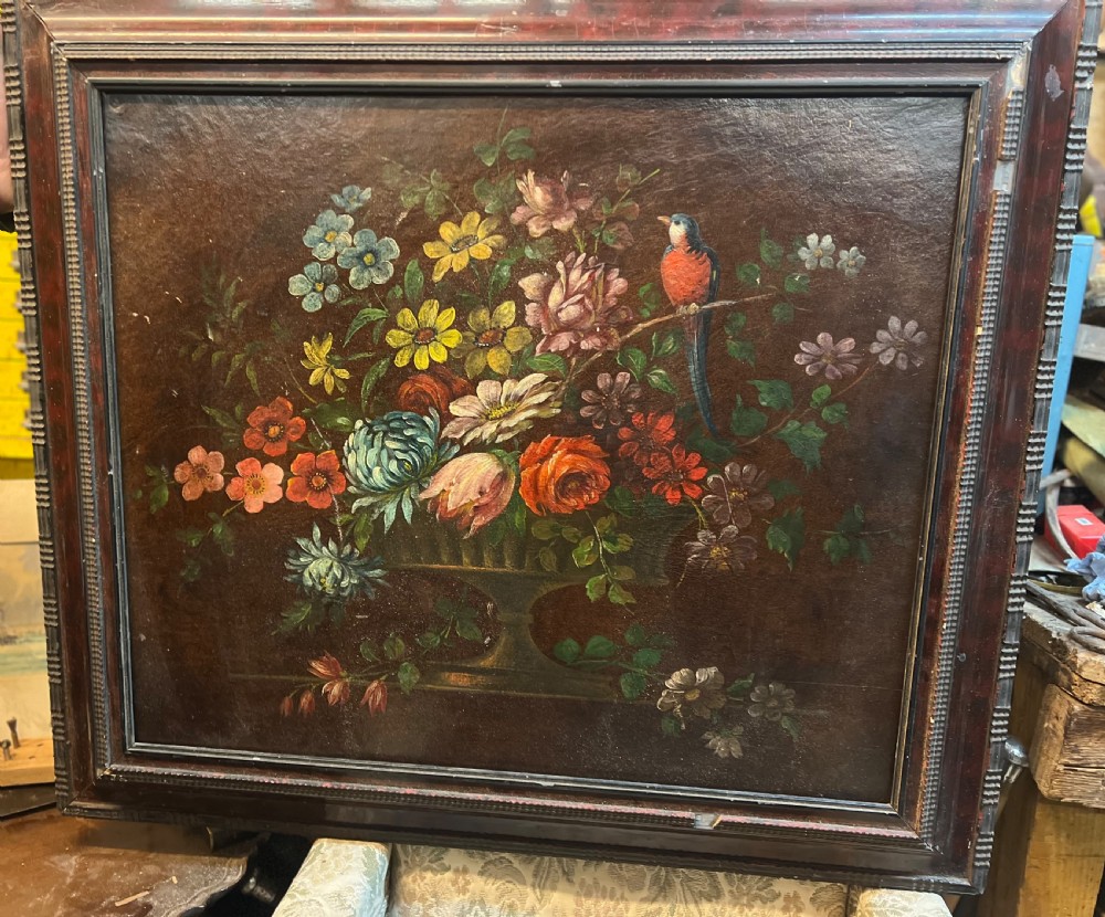 Dutch still life oil painting in the C17th manor in a ripple moulded frame 