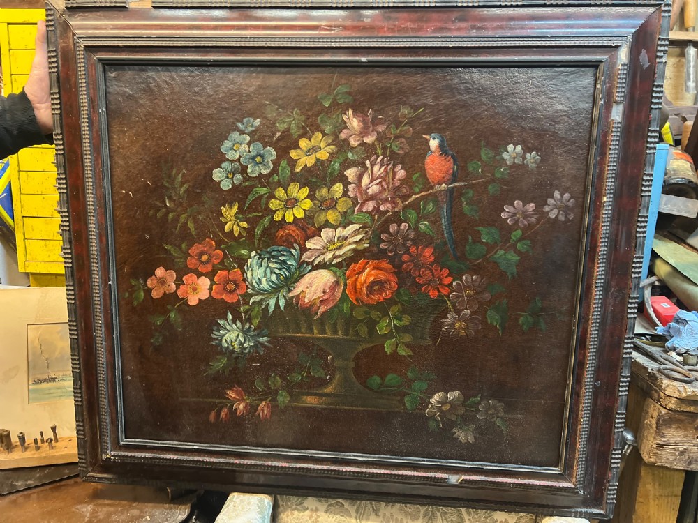Dutch still life oil painting in the C17th manor in a ripple moulded frame  View II