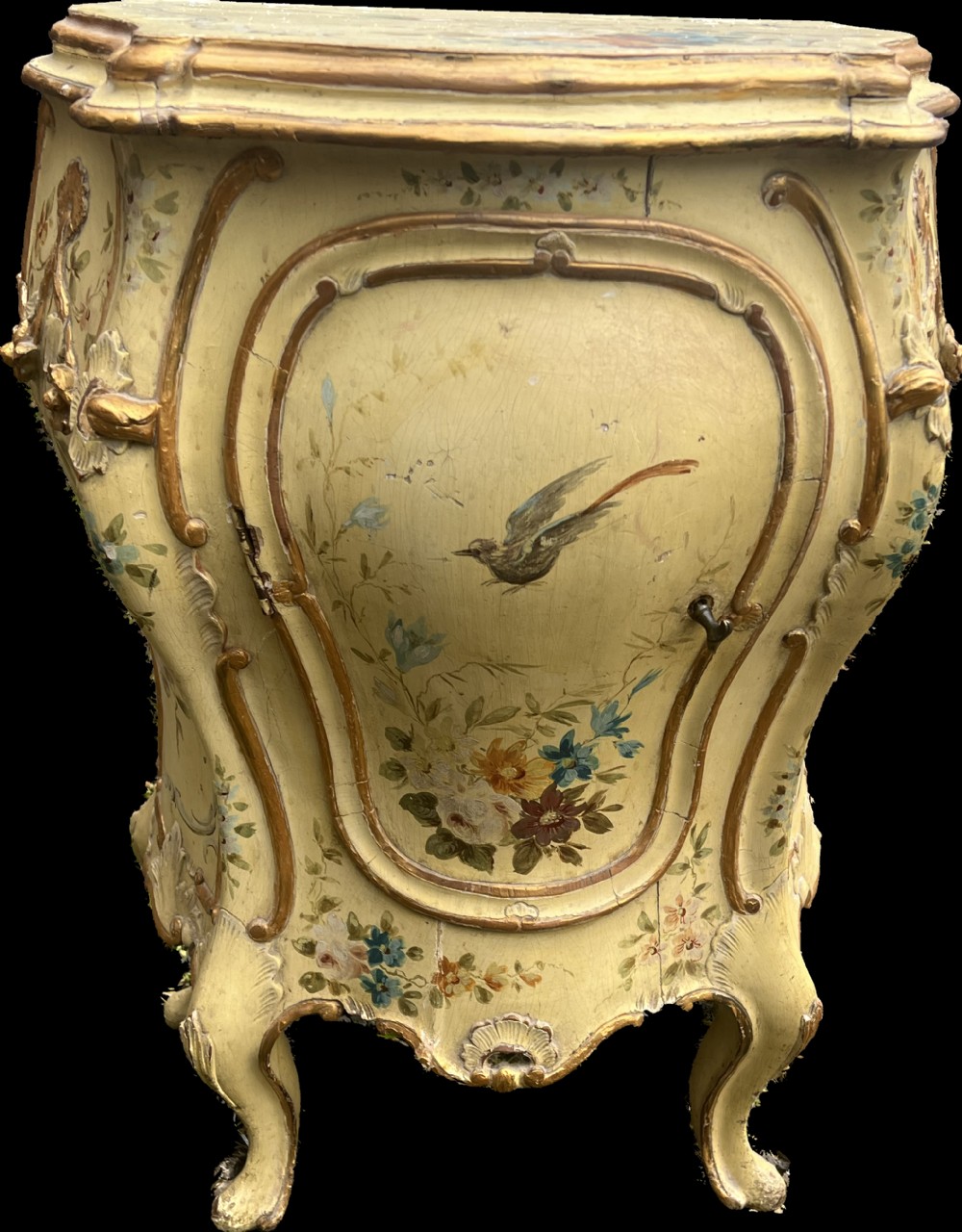 C19th Venetian painted small cabinet 