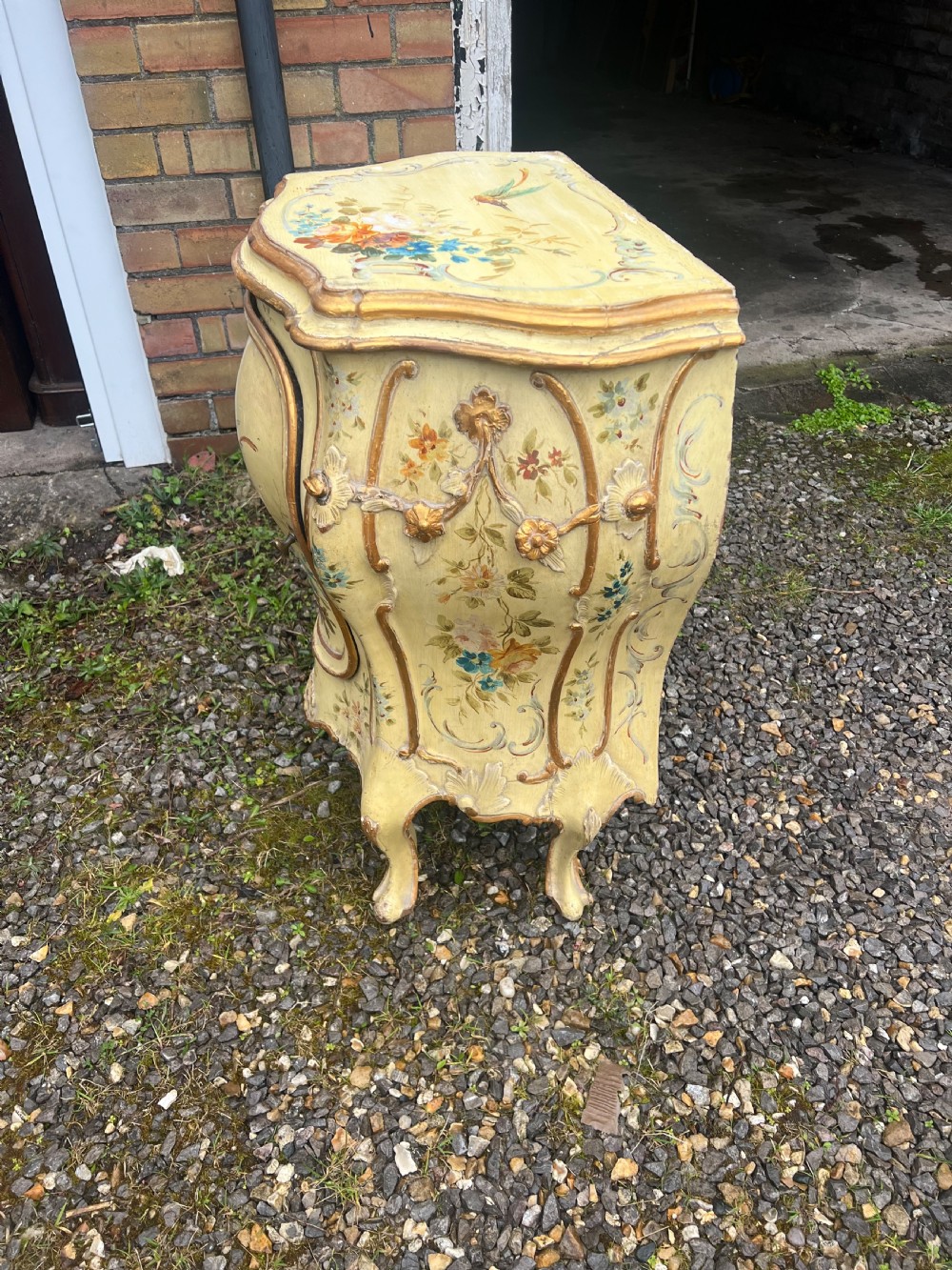 C19th Venetian painted small cabinet  View X