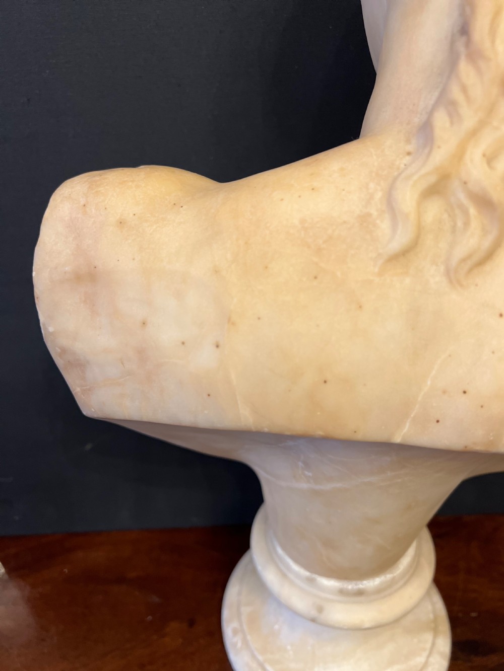 C19th Alabaster bust of Venus  View X