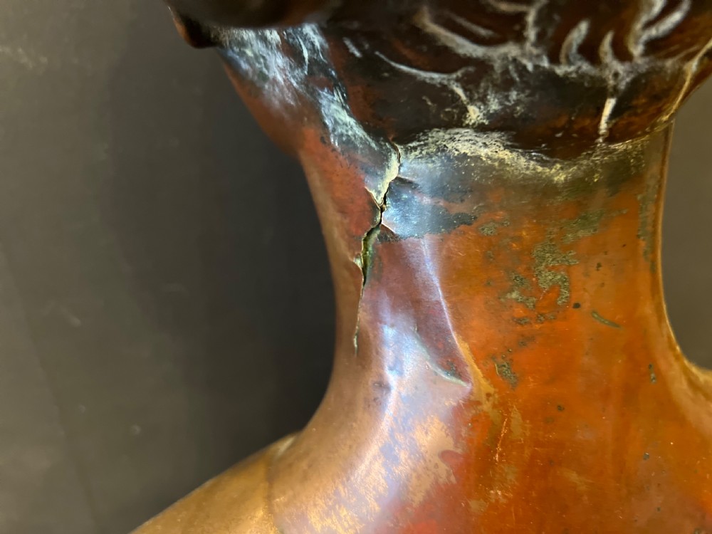 C19th copper bust of a renaissance princess View VIII