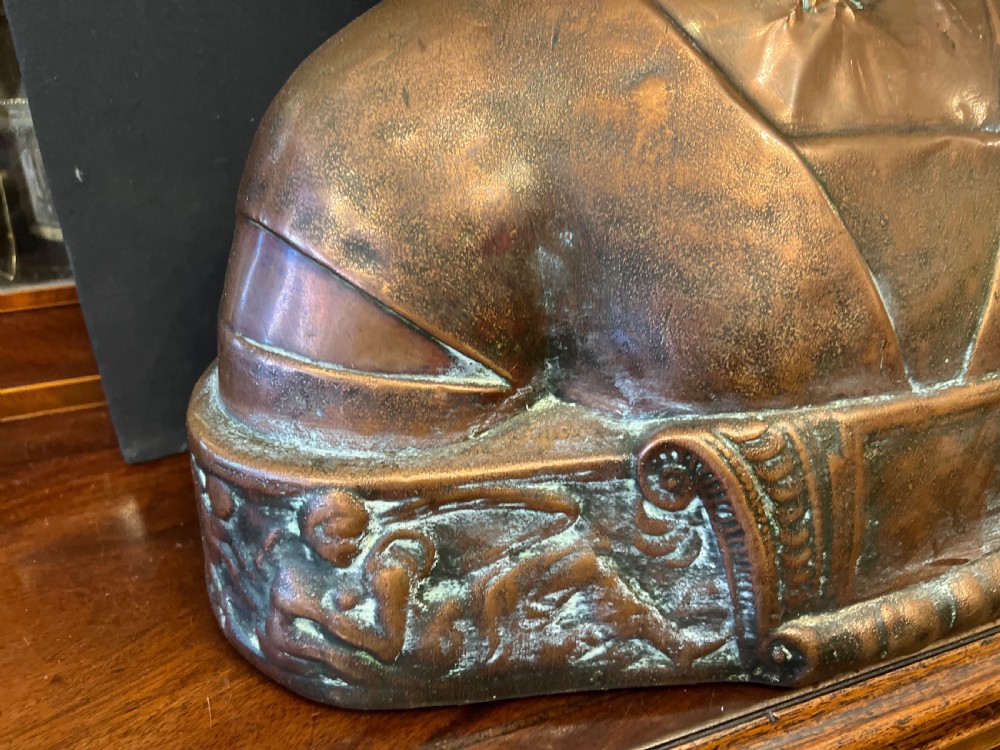 C19th copper bust of a renaissance princess View XI