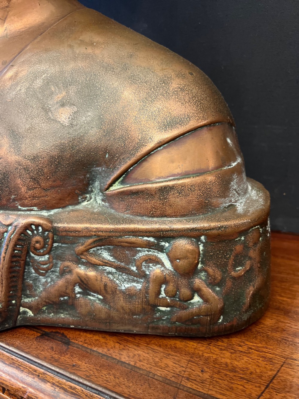 C19th copper bust of a renaissance princess View XIII