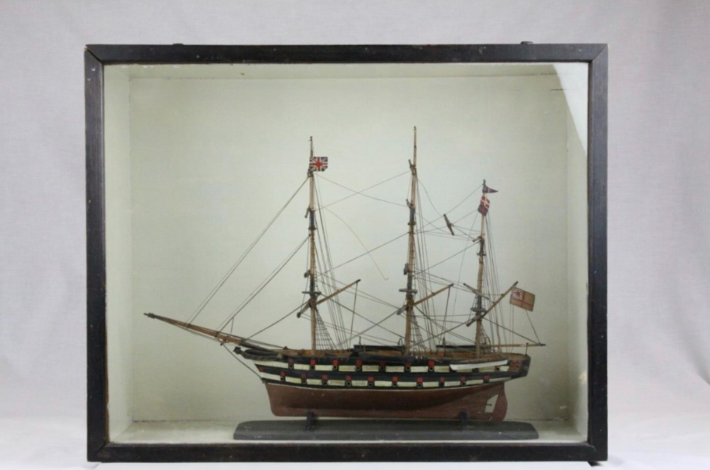 A C19th scratch built model ship 
