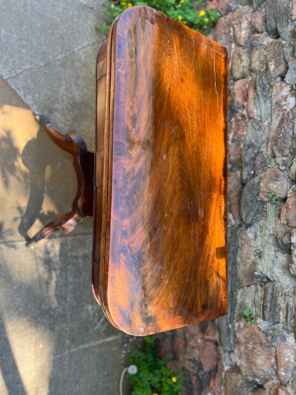 A regency mahogany card table  View IV
